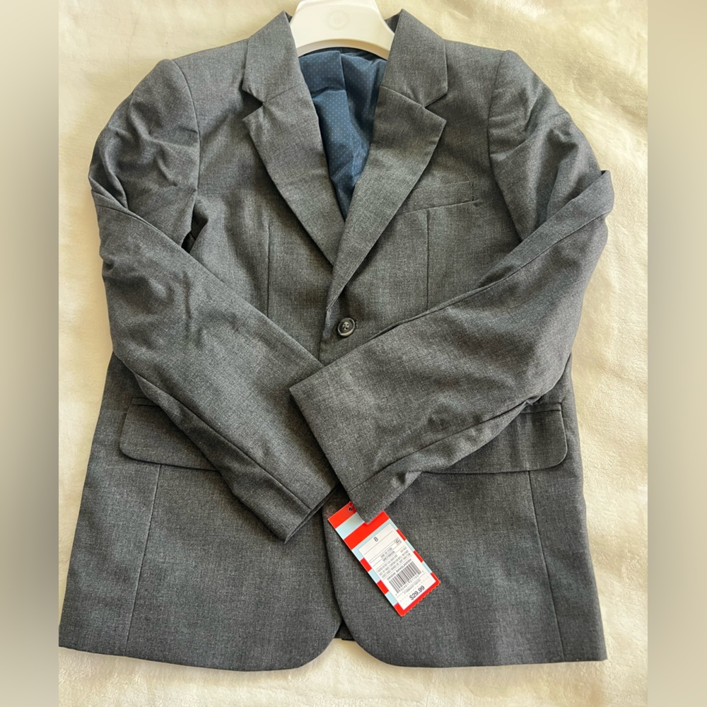Cat & Jack kids Gray- Classic Formal suit Jacket size 8 NWT